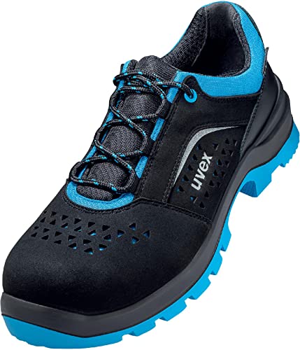 Uvex 2 xenova Sicherheitsschuhe S1 SRC, Halbschuhe, Arbeitsschuhe für Herren, Schwarz/Blau, Größe 50 von Uvex