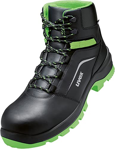 Uvex 2 Xenova Arbeitsstiefel - Sicherheitsstiefel S2 SRC ESD - Grün-Schwarz, Größe:45 von Uvex