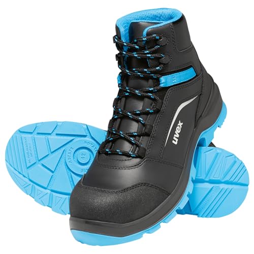 Uvex 2 Xenova Arbeitsstiefel - Sicherheitsstiefel S3 SRC ESD - Blau-Schwarz, Größe:45 von Uvex
