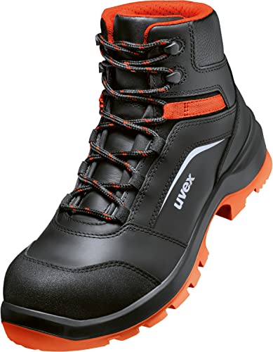 Uvex Herren Stivali allacciati 2 Xenova S3 Schnürstiefel, Nero, Arancione, 42 EU von Uvex