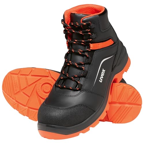 Uvex 2 Xenova Arbeitsstiefel - Sicherheitsstiefel S3 SRC ESD - Orange-Schwarz, Größe:45 von Uvex