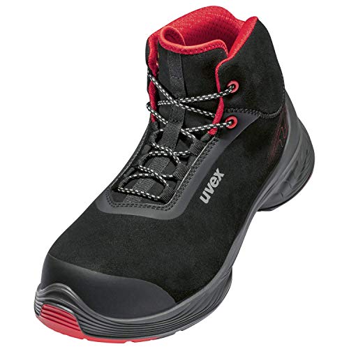 Uvex 68392 Herren Schnürrstiefel - S3 SRC - Rot-Schwarz - Gr. 45 von Uvex