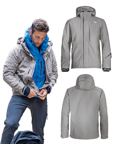 Uvex ADA 17499 Windjacke - Männer-Regenjacke mit Kapuze - Grau - 2XL von Uvex