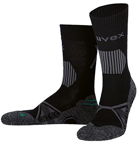 Uvex ADA Wandersocken für Damen/Herren - atmungsaktiv - mit Fersenpolsterung - schwarz - Gr.35-38 von Uvex