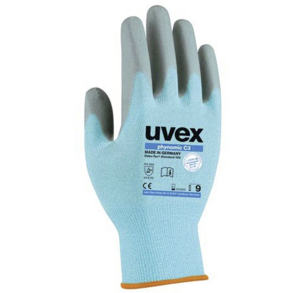 Uvex Arbeitshandschuhe uvex phynomic 6008006 Polymer Schnittschutzhandschuh Größe (Handschuhe von Uvex