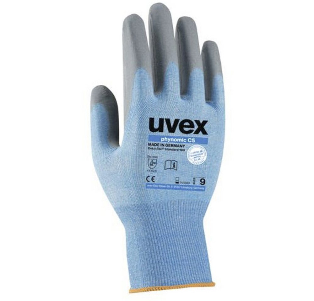 Uvex Arbeitshandschuhe uvex phynomic 6008106 Polymer Schnittschutzhandschuh Größe (Handschuhe von Uvex