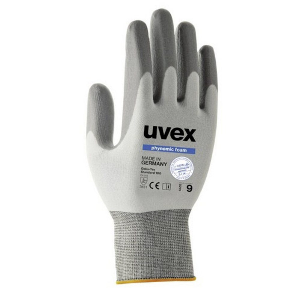 Uvex Arbeitshandschuhe uvex phynomic FOAM 6005008 Polyamid Arbeitshandschuh Größe (Handschuhe von Uvex