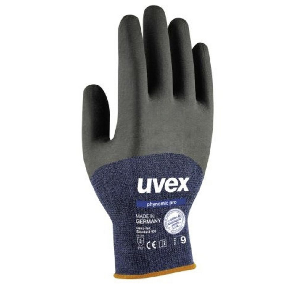Uvex Arbeitshandschuhe uvex phynomic pro 6006208 Polyamid Arbeitshandschuh Größe (Handschuhe) von Uvex