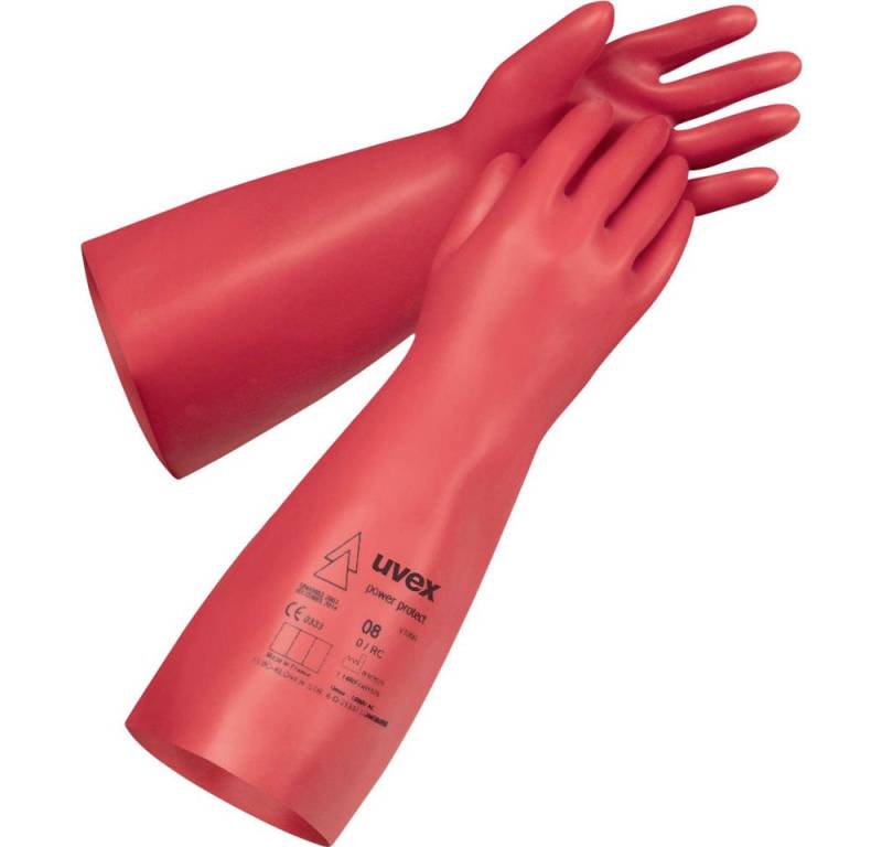 Uvex Arbeitshandschuhe uvex power protect V1000 6084008 Naturlatex Elektrikerhandschuh Größe von Uvex