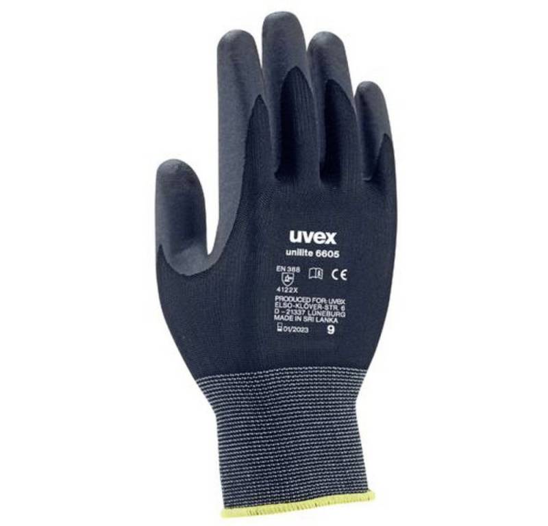 Uvex Arbeitshandschuhe uvex 6057308 unilite / unipur Polyamid, Nitrilschaum Montagehandschuh von Uvex