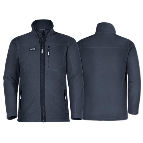 Uvex Echor Fleecejacke - Herren Arbeitsjacke mit Sherpa Fleece - Dunkelblau - Gr 4XL von Uvex