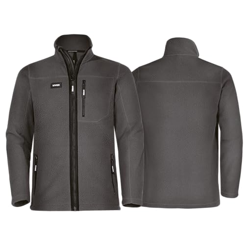 Uvex Echor Fleecejacke - Herren Arbeitsjacke mit Sherpa Fleece - Grau - Gr XL von Uvex