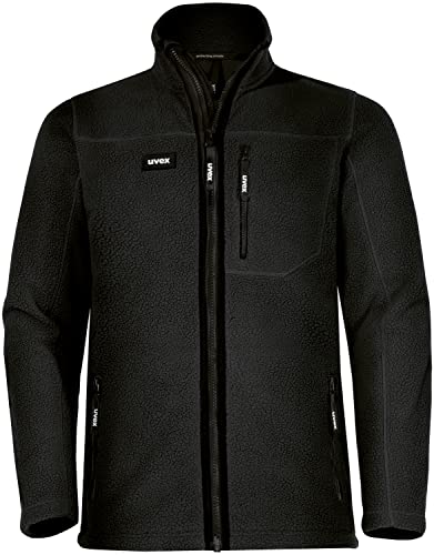 Uvex Echor Fleecejacke - Herren Arbeitsjacke mit Sherpa Fleece - Schwarz - Gr 3XL von Uvex