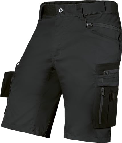 Uvex echor Bermuda - Kurze Arbeitshose - Herren-Cargohose - Stretch-Bund, Abriebfest & viel Stauraum - Schwarz - Gr. 44 von Uvex