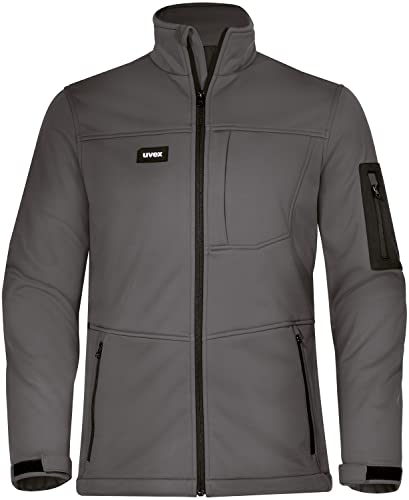 Uvex Echor Softshell-Arbeitsjacke für Herren - Outdoorjacke - Grau - Gr 4XL von Uvex