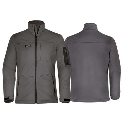 Uvex Echor Softshell-Arbeitsjacke für Herren - Outdoorjacke - Grau - Gr M von Uvex