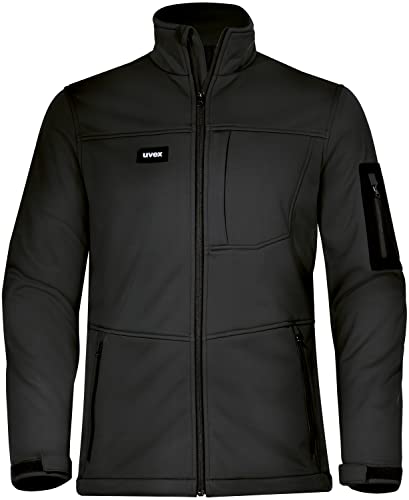 Uvex Echor Softshell-Arbeitsjacke für Herren - Outdoorjacke - Schwarz - Gr 3XL von Uvex