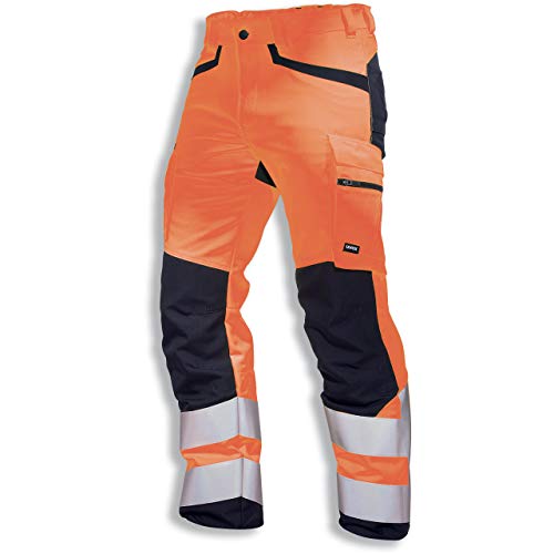 Uvex Flash + Storm 7432 Herren-Arbeitshose - Orange Warnschutz-Cargohose 106 von Uvex