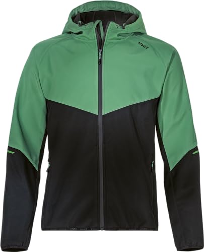 uvex Hardhöhe - Softshelljacke für Herren - Funktions- & Übergangsjacke - wasserabweisend, atmungsaktiv & nachhaltig - Dunkelgrün - XXL von uvex