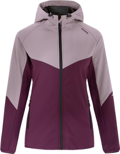 Uvex Hardhöhe - Softshelljacke für Damen - Funktions- & Übergangsjacke - wasserabweisend, atmungsaktiv & nachhaltig - Berry - S von Uvex