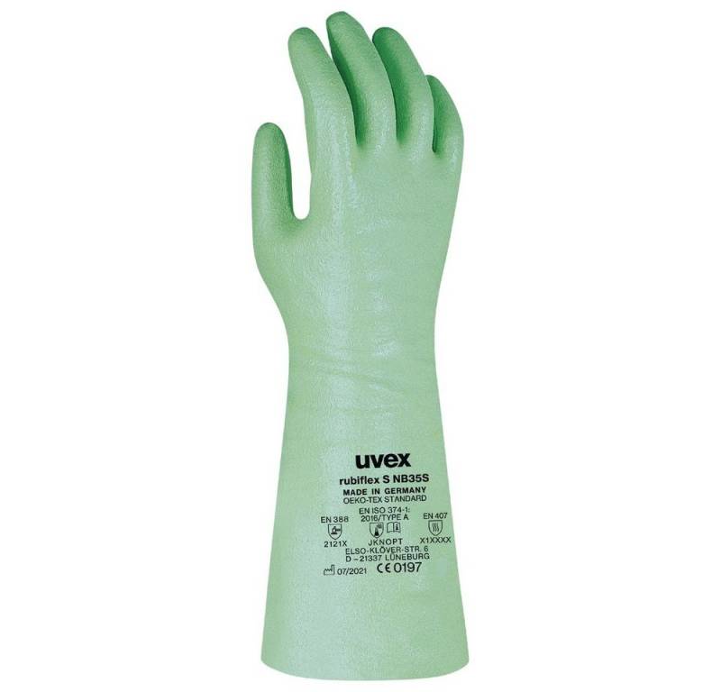 Uvex Nitril-Handschuhe uvex 98891 Nitrilhandschuhe Rubiflex S NB35S grün von Uvex