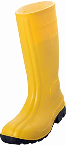 Uvex Nora Gummistiefel 94756 - Sicherheitsstiefel S5 SRC - Gelbe Arbeitsstiefel fur Damen Herren - Wasserdichte, Hohe Arbeitsschuhe mit Stahlkappe - Gelb - Grosse 45 von Uvex