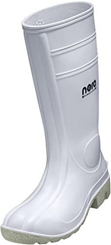 Uvex Nora Gummistiefel 94756 - Sicherheitsstiefel S5 SRC - Weisse Arbeitsstiefel fur Damen Herren - Wasserdichte, Hohe Arbeitsschuhe mit Stahlkappe - Weiß - Grosse 43 von uvex