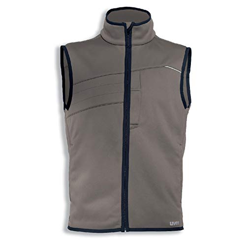 Uvex Perfexxion Herren-Arbeitsweste - Beiges Männer-Softshellweste - Mit Kinnschutz XXL von Uvex