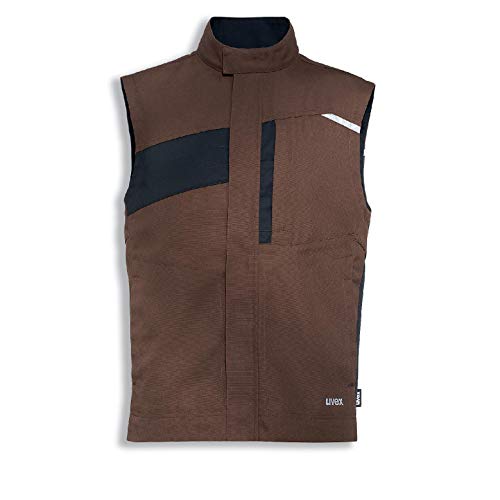 Uvex Perfexxion Premium Herren-Arbeitsweste - Braune Männer-Weste - Vielfältige Taschen XXXL von Uvex