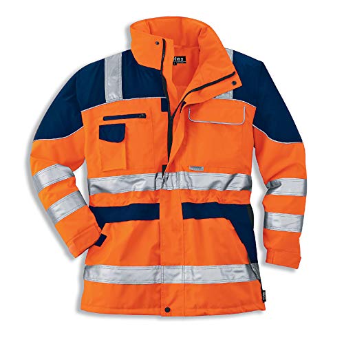Uvex Protection Flash Arbeitsjacke - Warnschutz-Parka f. Herren - Orange - Gr L von Uvex