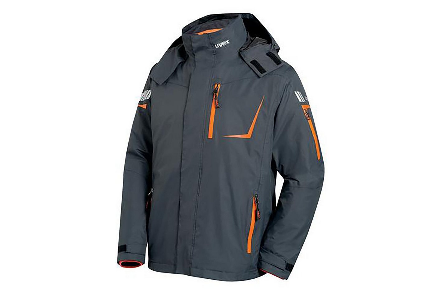 Uvex Regenjacke Wetterjacke metal grau, orange, anthrazit von Uvex