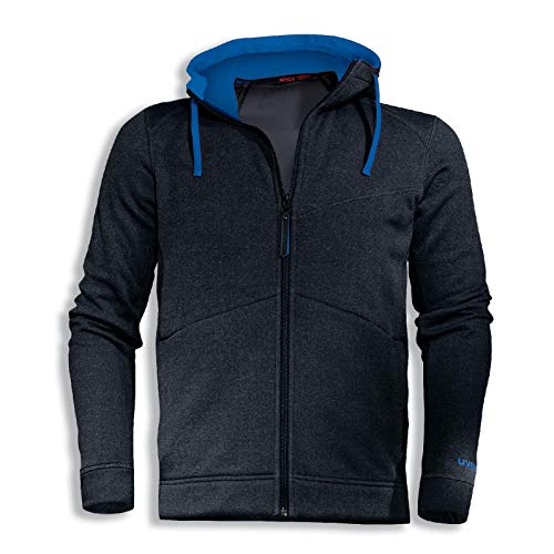 Uvex Suxxeed Herren-Hoodie - Dunkelgrauer Männer-Kapuzenpullover - mit Reißverschluss XL von Uvex