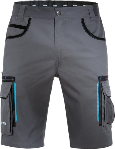 Uvex Tune-Up Arbeitshosen Männer Kurz - Shorts für die Arbeit - Grau - Gr 29W/Etikettengröße- 42 von Uvex