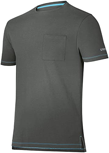 Uvex Tune-Up Männer Kurzarmshirt mit Rundhals für die Arbeit - Grau - XL von Uvex