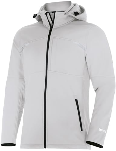 Uvex suXXeed Craft Softshelljacke - Herren Arbeitsjacke mit ergonomischer Passform - wasserdicht 8.000 mm - mit Kapuze - Größe M von Uvex