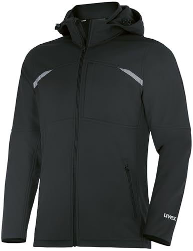 Uvex suXXeed Craft Softshelljacke - Herren Arbeitsjacke mit ergonomischer Passform - wasserdicht 8.000 mm - mit Kapuze - Größe M von Uvex