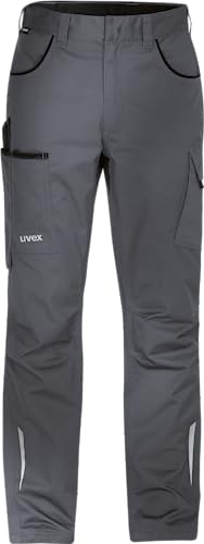 Uvex syneXXo Light Männer Arbeitshose, Lange Bundhose für die Arbeit, Grau, Größe 102 von Uvex