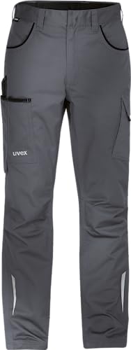 Uvex syneXXo Light Männer Arbeitshose, Lange Bundhose für die Arbeit, Grau, Größe 46 von Uvex