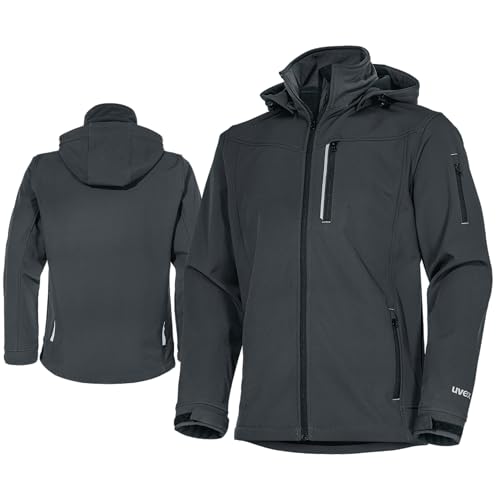 Uvex tune-up Softshell-Arbeitsjacke - für Herren - Outdoorjacke - Schwarz - Gr. XXL von Uvex