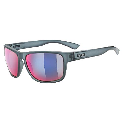 uvex LGL 36 CV - Sonnenbrille für Damen und Herren - konstraststeigernd & verspiegelt - Filterkategorie 3 - grey/plasma daily - one size von Uvex