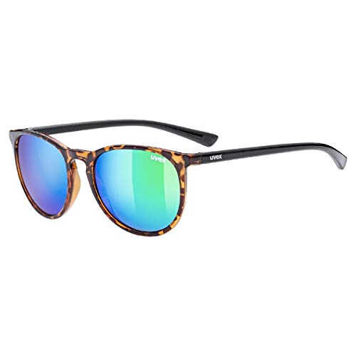 uvex LGL 43 - Sonnenbrille für Damen und Herren - verspiegelt - Filterkategorie 3 - havanna/green - one size von Uvex