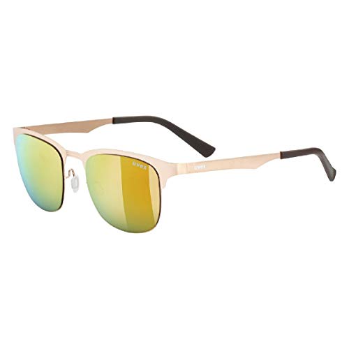 uvex LGL 32 - Sonnenbrille für Damen und Herren - verspiegelt - Filterkategorie 3 - gold/gold - one size von Uvex