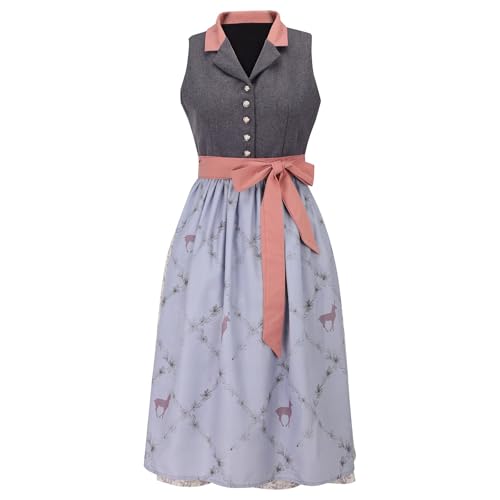 Dirndl Damen Lang Grosse Grössen Schürze Oktoberfest Trachtenmieder Für Stark Reduziert Rosa Grau Weisse Schuerze Groesse 48 Altmodische Kleider Elegantes Landhauskleider Rosegold Schurz Schwarz von Uwdiohq