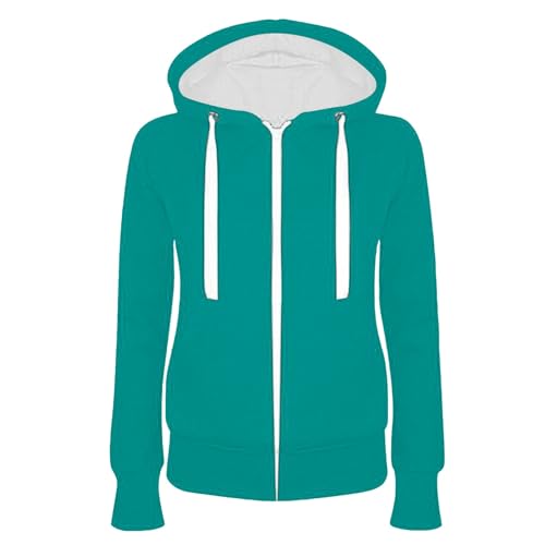 Uwdiohq Kleider Angebot Sale Food of The Loom Hoodie Someday Pullover Damen Leichte Fleecejacke Mit Kapuze Rollkragen Sweatshirt Dicke Sweatjacke Hellblaue Jacke Angebote Bestellung von Uwdiohq