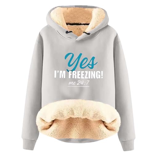 Uwdiohq Hoodiekleider Damen Lang Pullover Mit Muster Sweatjacke Kapuze Tuerkis Sweatshirt Jacke Hoher Kragen von Uwdiohq