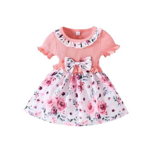 Uwdiohq Blitzangebote des Tages Kinder Kleinkind Baby Mädchen Frühling Sommer Floral Rüschen Kleid Kleidung Herren Shirt Langarm Mädchen Kleidung Baby Junge Kleidung Mein Bestellung Sale von Uwdiohq