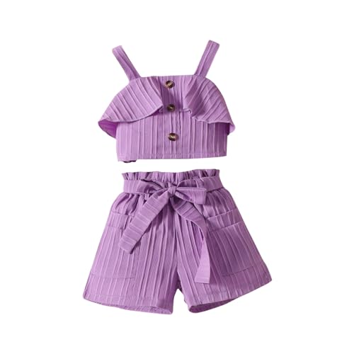 Uwdiohq Damen Sale Angebote Sale Kleinkind Baby Mädchen Outfit Einfarbig Tops und Shorts Set Kleinkind Sommerkleidung 6 12 18 24 Monate 2t 3t 4t Trainingsanzug Mädchen 15 Sonderangebote Schnäppchen von Uwdiohq