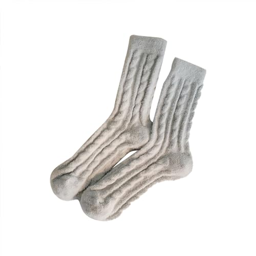 Uwdiohq Damen Samtverdickte Schlafsocken - Und Winterbodensocken Winterschlafsocken Sportsocken Für (Grey, One Size) Socken 35-38 Weiß Weisse 39-42 Schwarz Baumwolle Tennissocken Männer von Uwdiohq