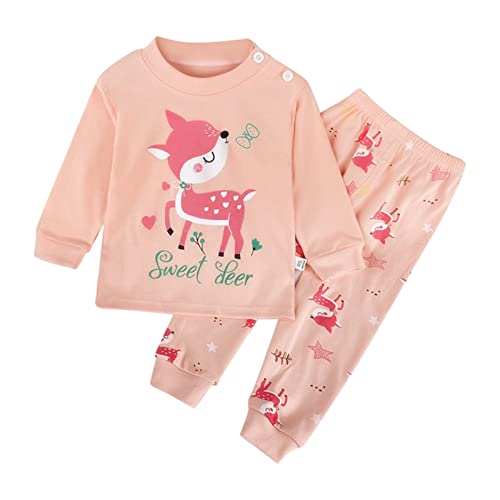 Uwdiohq Day Prime 2024 Mädchen Kleinkind Weiche Pyjamas Kleinkind Cartoon Prints Langarm Nachtwäsche Sets Maus Kleid Kinder Newborn Kleidung Mädchen Baby Outfits Maedche Sonderangebote Schnäppchen von Uwdiohq