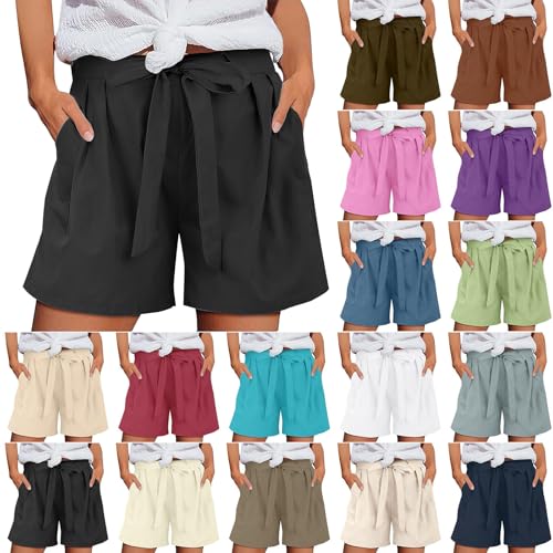 Uwdiohq Outlet Sale Sonderangebote Shorts Damen Plus Size Kurze Jeans Teenager Maedchen Sommerhose Hose High Waist Freizeithose Weisse Leinenhose Angebote Bestellung von Uwdiohq